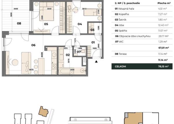 Predaj 3 izb byt NOVOSTAVBA - BA – Karlova Ves