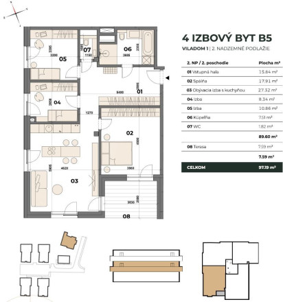 Predaj 4 izb byt pred kolaudáciou BA – Karlova Ves - NOVOSTAVBA - fotografia 9