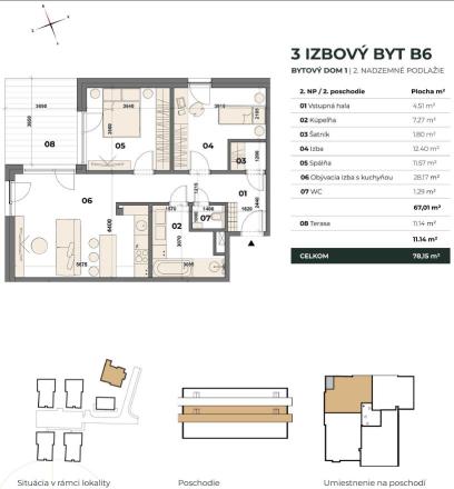 Predaj 3 izb byt NOVOSTAVBA - BA – Karlova Ves - fotografia 9